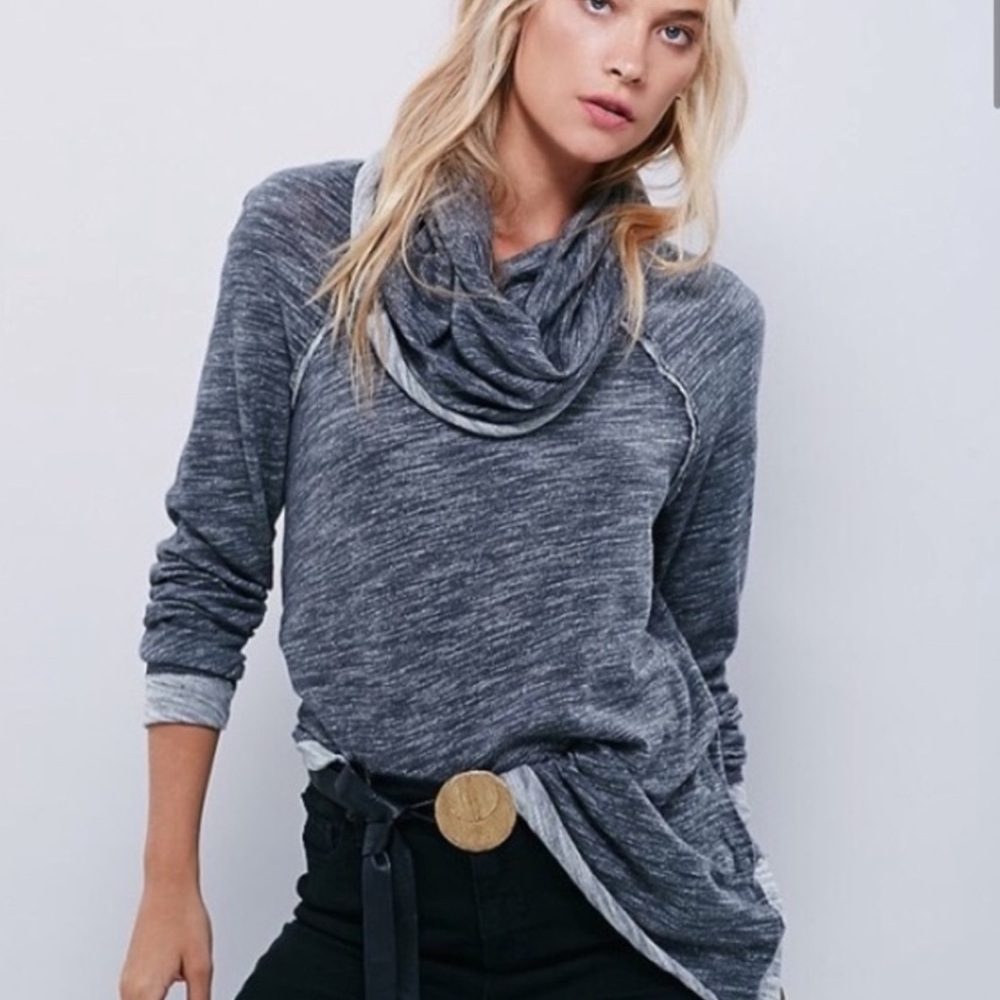 Free People Beach Cocoon Cowl Neck Pullover